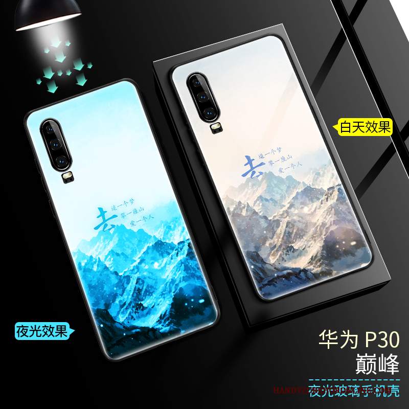 Custodia Huawei P30 Protezione Telefono Sottile, Cover Huawei P30 Luminoso Marchio Di Tendenza