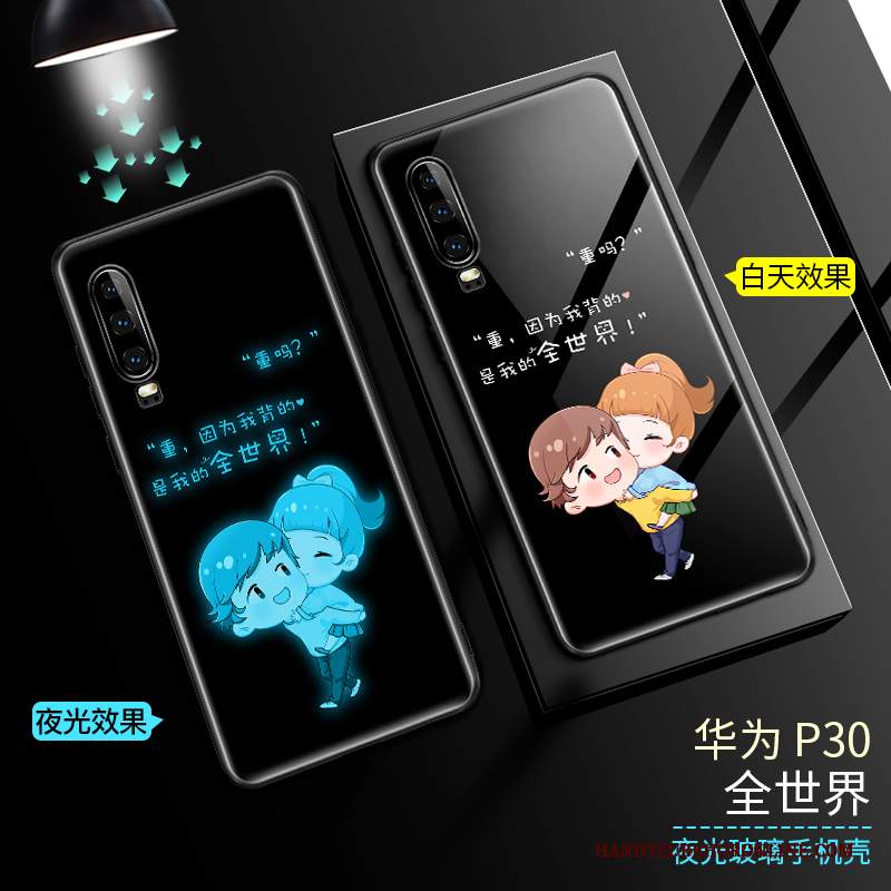 Custodia Huawei P30 Protezione Telefono Sottile, Cover Huawei P30 Luminoso Marchio Di Tendenza