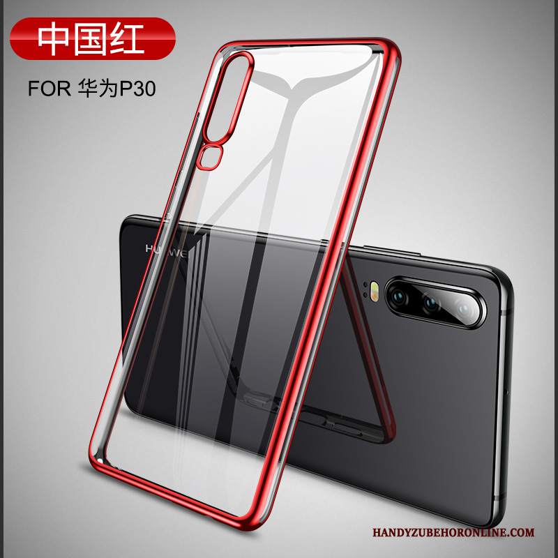 Custodia Huawei P30 Silicone Sottile Morbido, Cover Huawei P30 Protezione Trasparente Anti-caduta