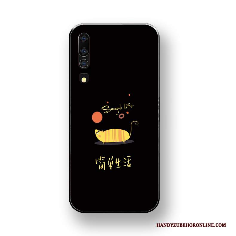 Custodia Huawei P30 Silicone Telefono Nero, Cover Huawei P30 Protezione Morbido Tutto Incluso