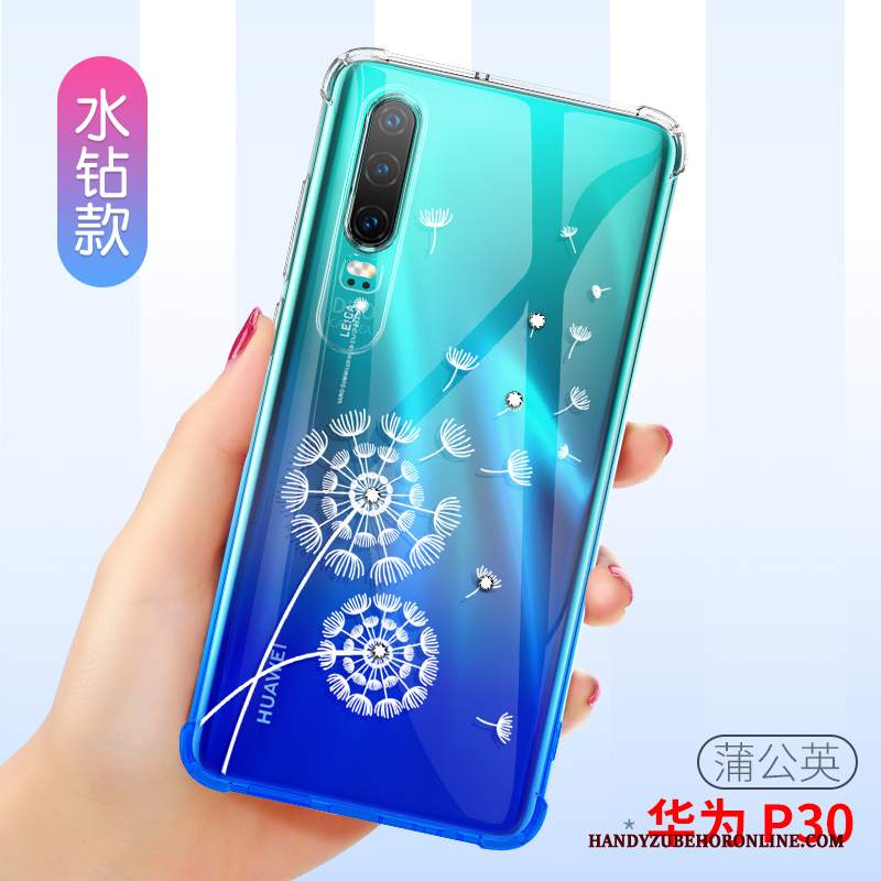 Custodia Huawei P30 Silicone Trasparentetelefono, Cover Huawei P30 Protezione Gasbag Tutto Incluso