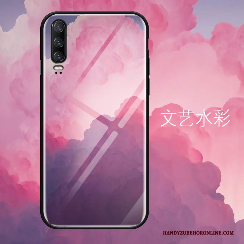 Custodia Huawei P30 Silicone Tutto Incluso Stellato, Cover Huawei P30 Creativo Fresco Specchio