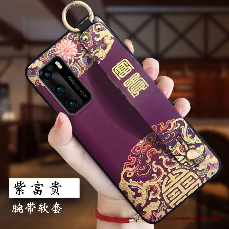 Custodia Huawei P40 Goffratura Leggere Morbido, Cover Huawei P40 Creativo Anti-caduta Tutto Incluso