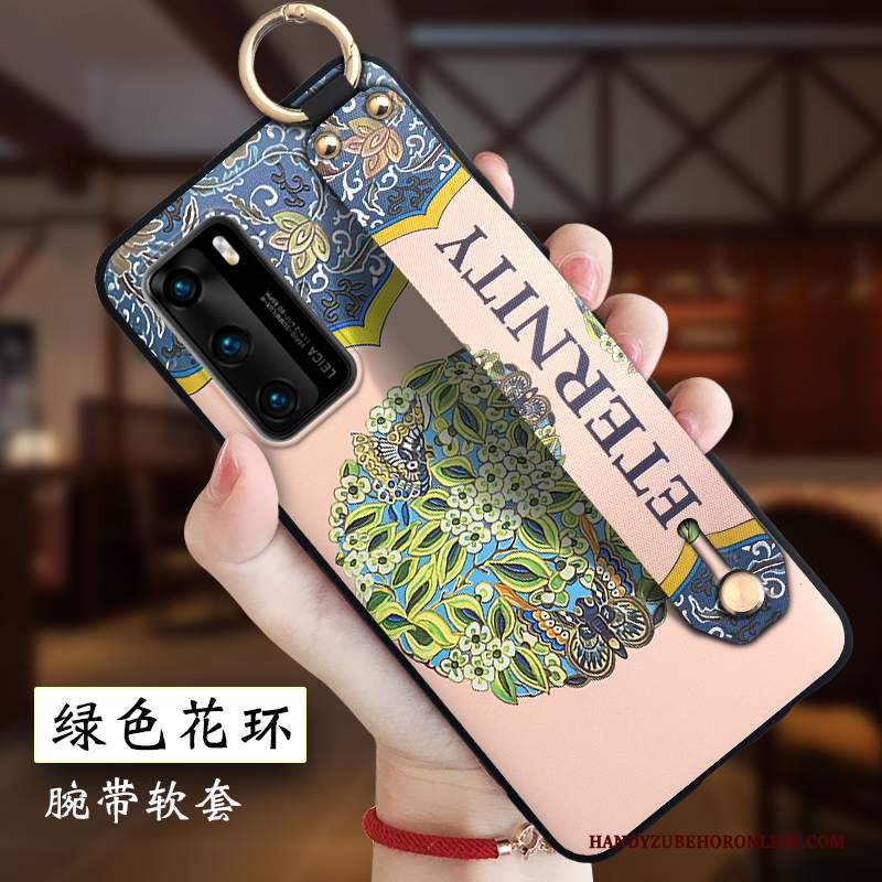 Custodia Huawei P40 Goffratura Leggere Morbido, Cover Huawei P40 Creativo Anti-caduta Tutto Incluso