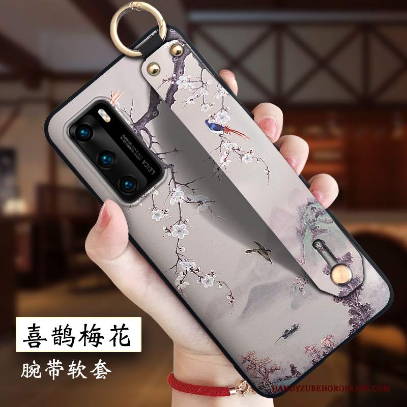 Custodia Huawei P40 Goffratura Leggere Morbido, Cover Huawei P40 Creativo Anti-caduta Tutto Incluso