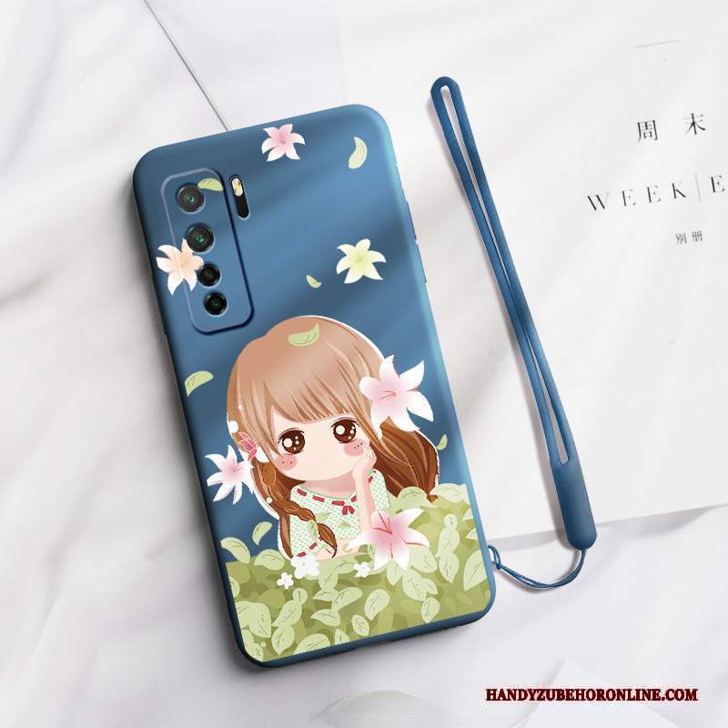 Custodia Huawei P40 Lite 5g Cartone Animato Bello Blu, Cover Huawei P40 Lite 5g Silicone Telefono Tutto Incluso