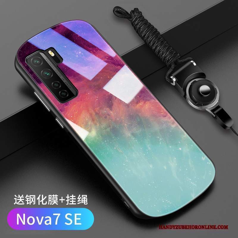 Custodia Huawei P40 Lite 5g Creativo Marchio Di Tendenza Nero, Cover Huawei P40 Lite 5g Protezione Stellato Di Personalità