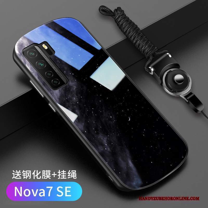 Custodia Huawei P40 Lite 5g Creativo Marchio Di Tendenza Nero, Cover Huawei P40 Lite 5g Protezione Stellato Di Personalità