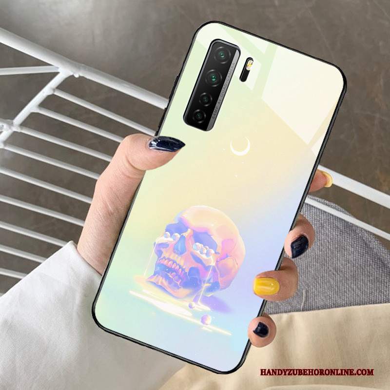 Custodia Huawei P40 Lite 5g Creativo Vetro Giallo, Cover Huawei P40 Lite 5g Cartone Animato Di Personalità Tutto Incluso