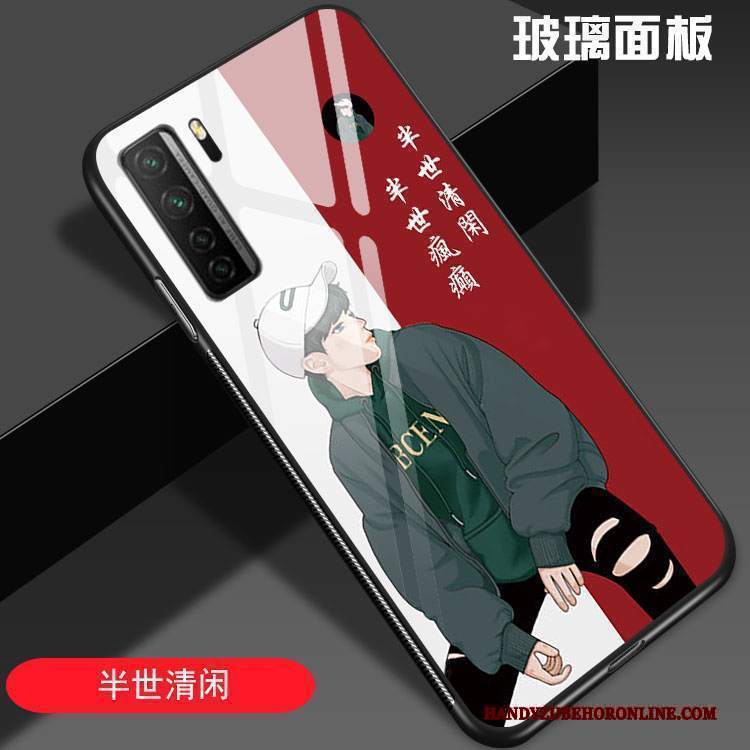 Custodia Huawei P40 Lite 5g Moda Amanti Di Personalità, Cover Huawei P40 Lite 5g Creativo Anti-caduta Vetro