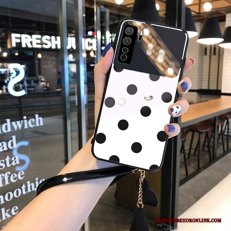 Custodia Huawei P40 Lite 5g Moda Vetro Specchio, Cover Huawei P40 Lite 5g Protezione Ornamenti Appesi Di Personalità