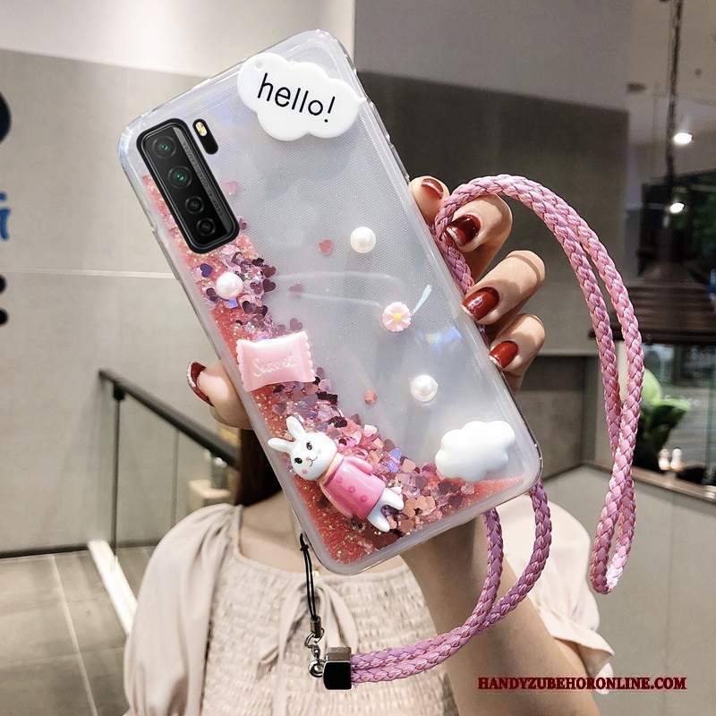 Custodia Huawei P40 Lite 5g Silicone Telefono Rosa, Cover Huawei P40 Lite 5g Protezione Bello Tutto Incluso