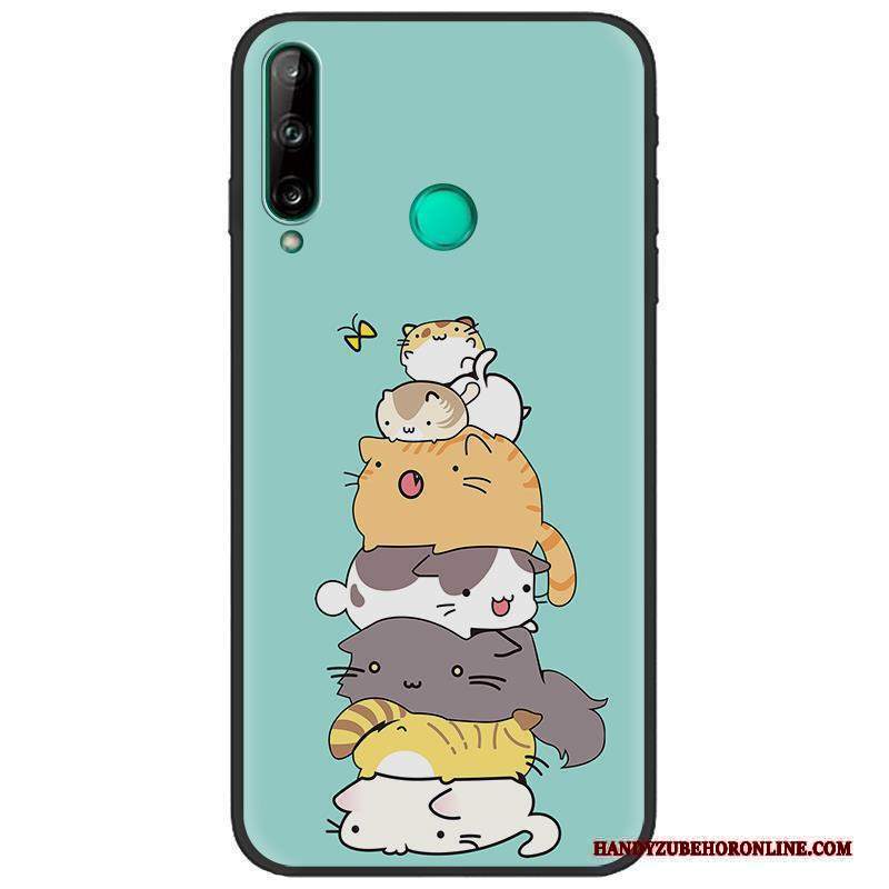 Custodia Huawei P40 Lite E Creativo Verde Morbido, Cover Huawei P40 Lite E Colore Telefono Nero