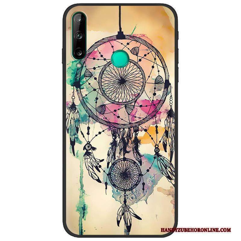 Custodia Huawei P40 Lite E Creativo Verde Morbido, Cover Huawei P40 Lite E Colore Telefono Nero