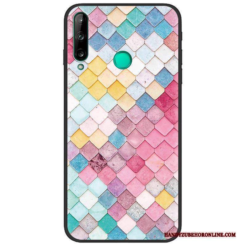 Custodia Huawei P40 Lite E Creativo Verde Morbido, Cover Huawei P40 Lite E Colore Telefono Nero