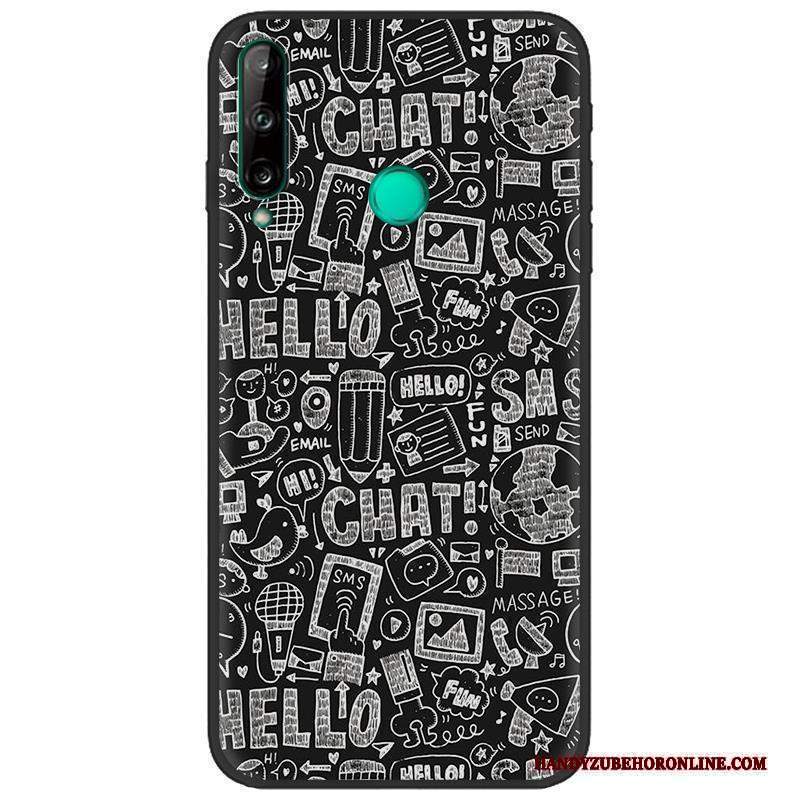 Custodia Huawei P40 Lite E Creativo Verde Morbido, Cover Huawei P40 Lite E Colore Telefono Nero