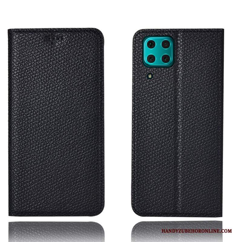 Custodia Huawei P40 Lite Pelle Blutelefono, Cover Huawei P40 Lite Protezione Modello Maglia