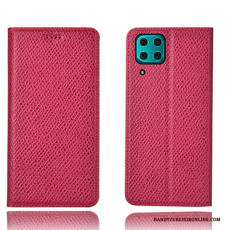 Custodia Huawei P40 Lite Pelle Blutelefono, Cover Huawei P40 Lite Protezione Modello Maglia