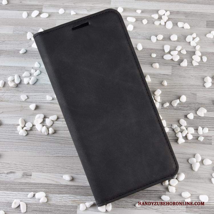 Custodia Huawei P40 Lite Pelle Grigio Supporto, Cover Huawei P40 Lite Folio Telefono Affari