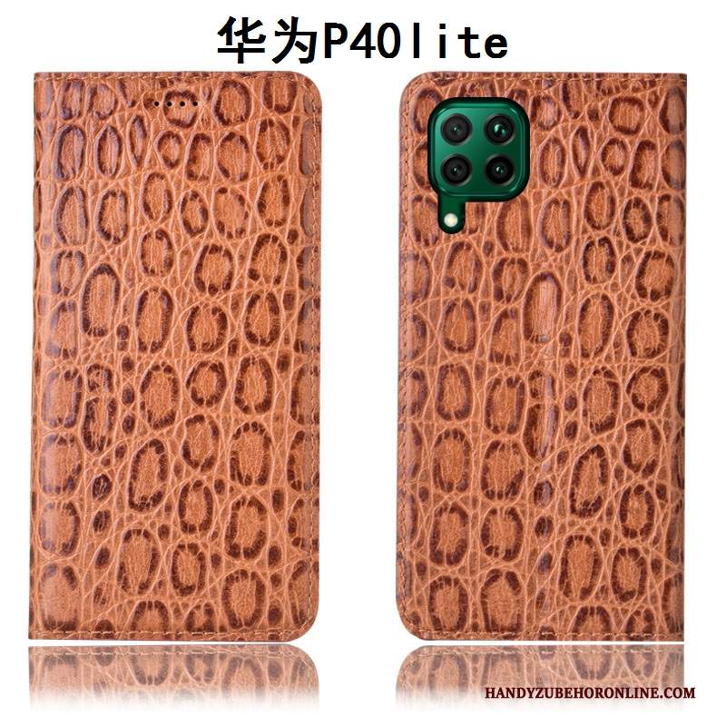 Custodia Huawei P40 Lite Pelle Rossotelefono, Cover Huawei P40 Lite Protezione Anti-caduta Tutto Incluso