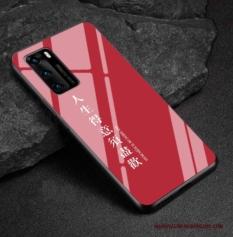 Custodia Huawei P40 Moda Net Red Tendenza, Cover Huawei P40 Protezione Verde Arte