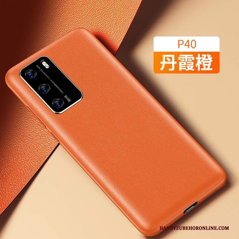 Custodia Huawei P40 Pelle Tutto Incluso Di Personalità, Cover Huawei P40 Protezione Nerotelefono