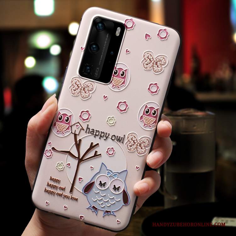 Custodia Huawei P40 Pro Cartone Animato Anti-caduta Tutto Incluso, Cover Huawei P40 Pro Creativo Sottiletelefono