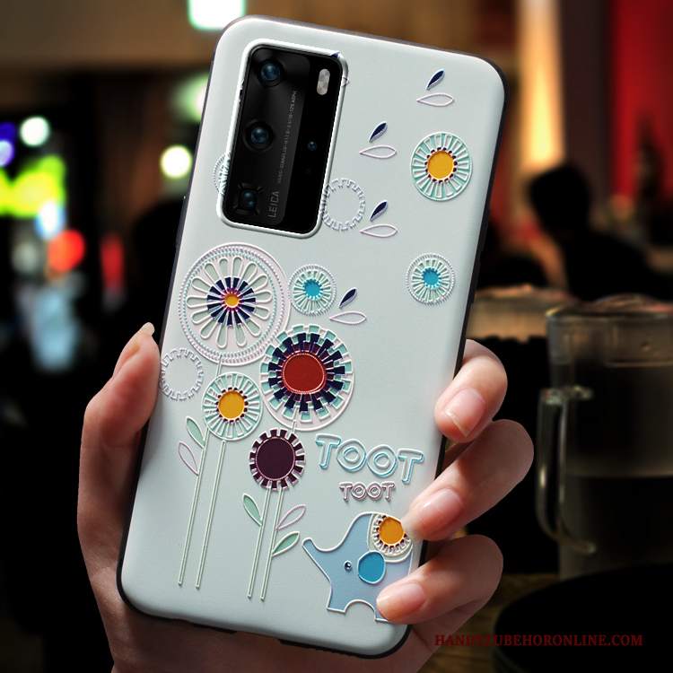 Custodia Huawei P40 Pro Cartone Animato Anti-caduta Tutto Incluso, Cover Huawei P40 Pro Creativo Sottiletelefono