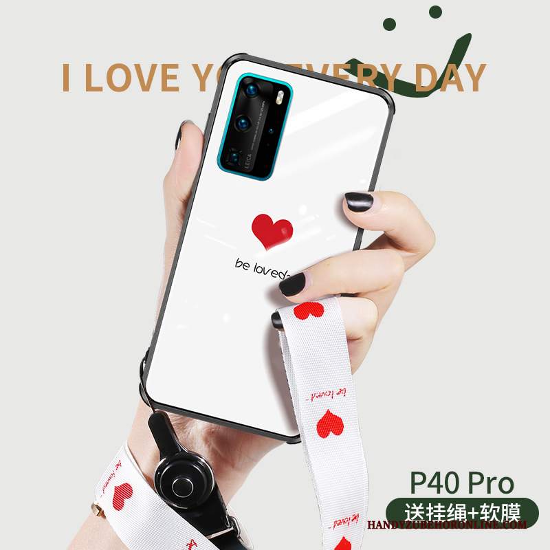 Custodia Huawei P40 Pro Creativo Tutto Incluso Amanti, Cover Huawei P40 Pro Protezione Bianco Nero