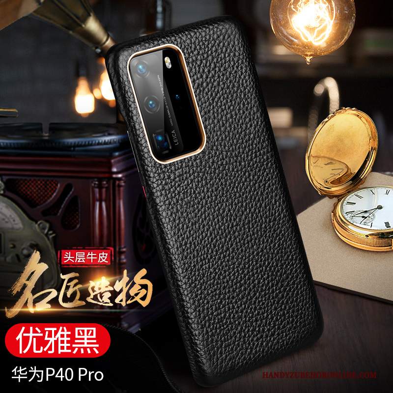 Custodia Huawei P40 Pro Pelle High End Sottile, Cover Huawei P40 Pro Protezione Vento Nuovo