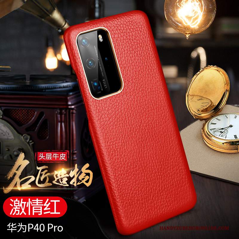 Custodia Huawei P40 Pro Pelle High End Sottile, Cover Huawei P40 Pro Protezione Vento Nuovo