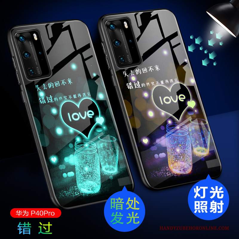 Custodia Huawei P40 Pro Protezione Anti-cadutatelefono, Cover Huawei P40 Pro Creativo Vetro High End