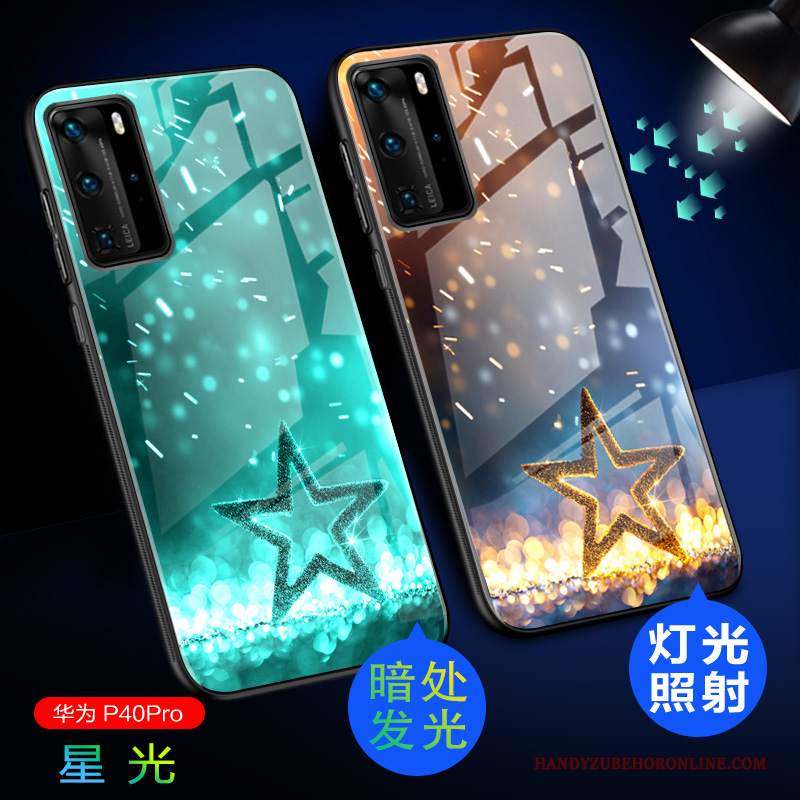 Custodia Huawei P40 Pro Protezione Anti-cadutatelefono, Cover Huawei P40 Pro Creativo Vetro High End