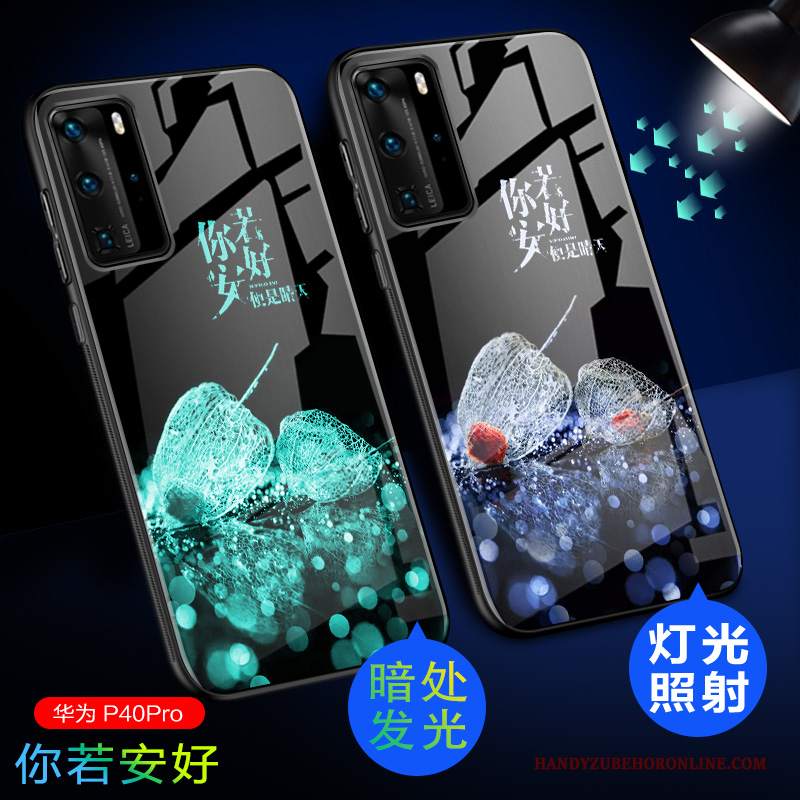 Custodia Huawei P40 Pro Protezione Anti-cadutatelefono, Cover Huawei P40 Pro Creativo Vetro High End