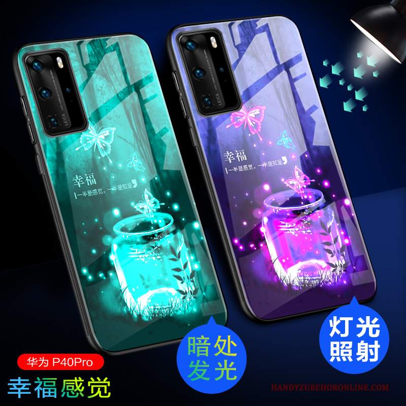 Custodia Huawei P40 Pro Protezione Anti-cadutatelefono, Cover Huawei P40 Pro Creativo Vetro High End