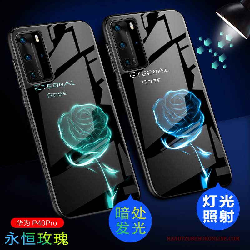 Custodia Huawei P40 Pro Protezione Anti-cadutatelefono, Cover Huawei P40 Pro Creativo Vetro High End