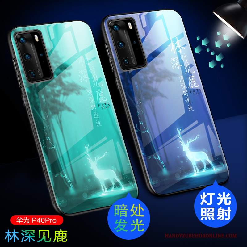 Custodia Huawei P40 Pro Protezione Anti-cadutatelefono, Cover Huawei P40 Pro Creativo Vetro High End