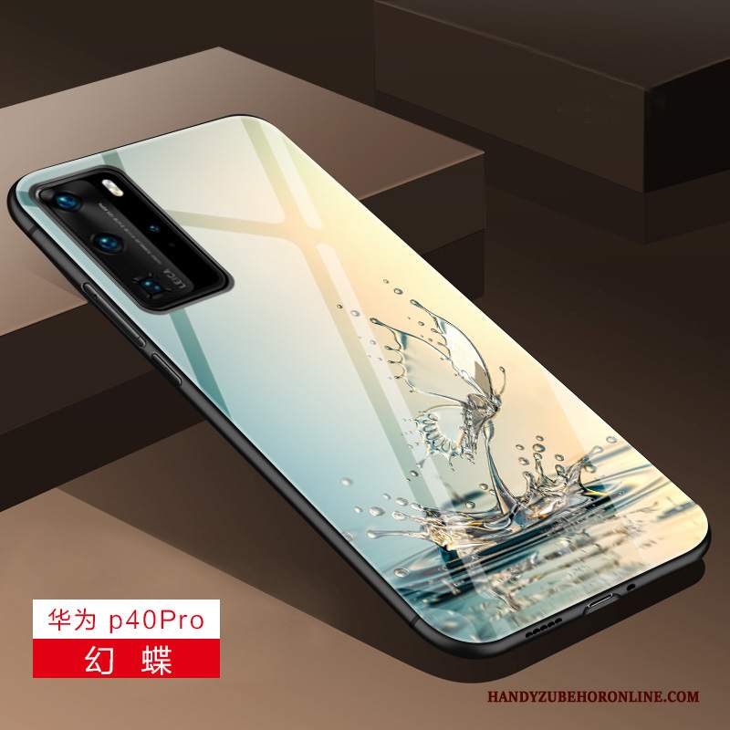 Custodia Huawei P40 Pro Protezione Anti-cadutatelefono, Cover Huawei P40 Pro Creativo Vetro High End