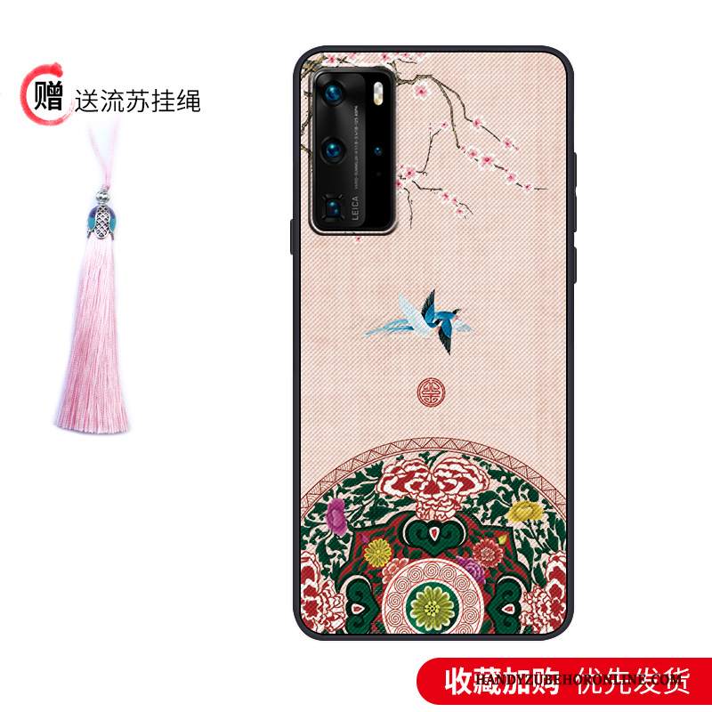 Custodia Huawei P40 Pro Protezione Di Personalità Morbido, Cover Huawei P40 Pro Vintage Tutto Incluso Marchio Di Tendenza