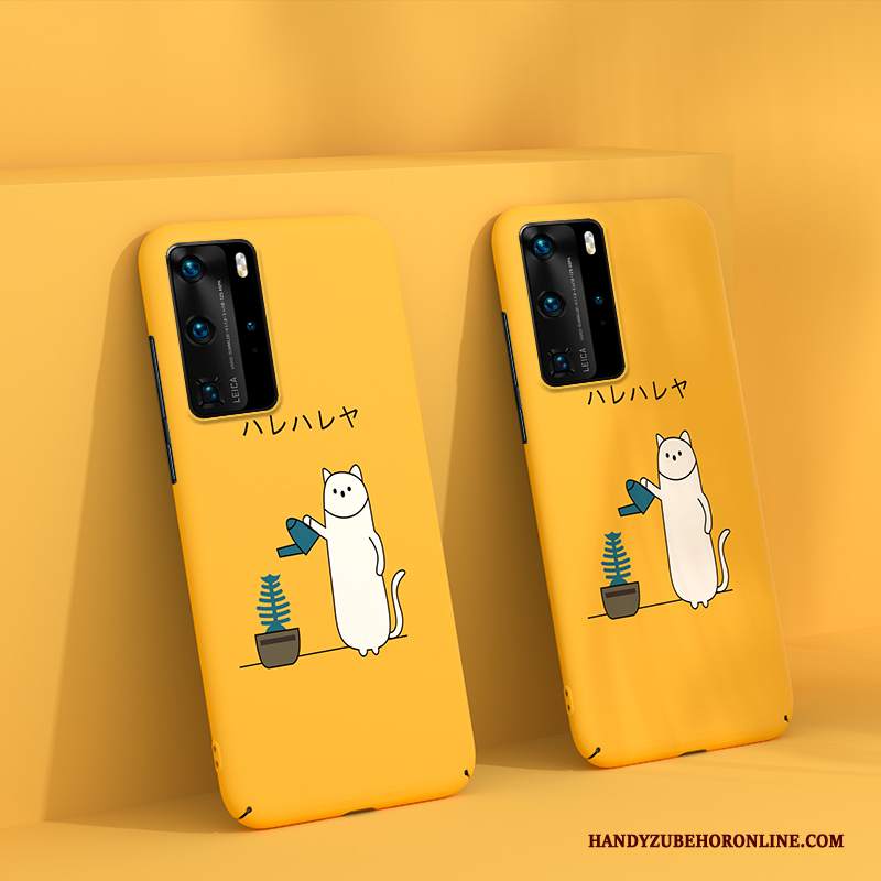 Custodia Huawei P40 Pro Protezione Macchiati Vento, Cover Huawei P40 Pro Cartone Animato Giallo Sottile