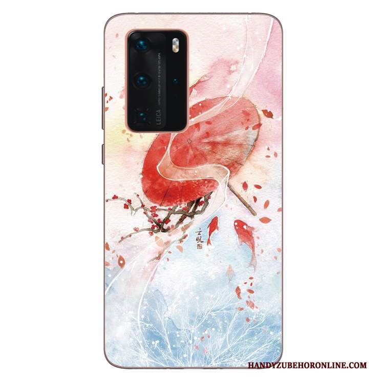 Custodia Huawei P40 Pro Silicone Anti-cadutatelefono, Cover Huawei P40 Pro Protezione Morbido Arte