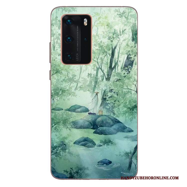 Custodia Huawei P40 Pro Silicone Anti-cadutatelefono, Cover Huawei P40 Pro Protezione Morbido Arte