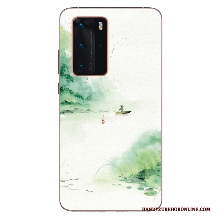 Custodia Huawei P40 Pro Silicone Anti-cadutatelefono, Cover Huawei P40 Pro Protezione Morbido Arte