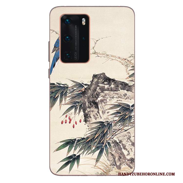 Custodia Huawei P40 Pro Silicone Anti-cadutatelefono, Cover Huawei P40 Pro Protezione Morbido Arte