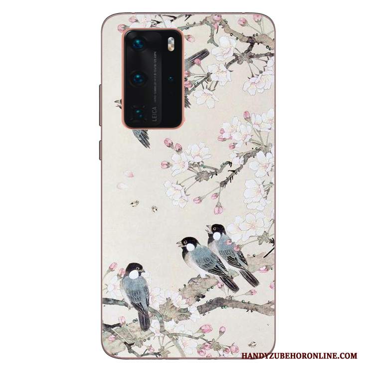 Custodia Huawei P40 Pro Silicone Anti-cadutatelefono, Cover Huawei P40 Pro Protezione Morbido Arte