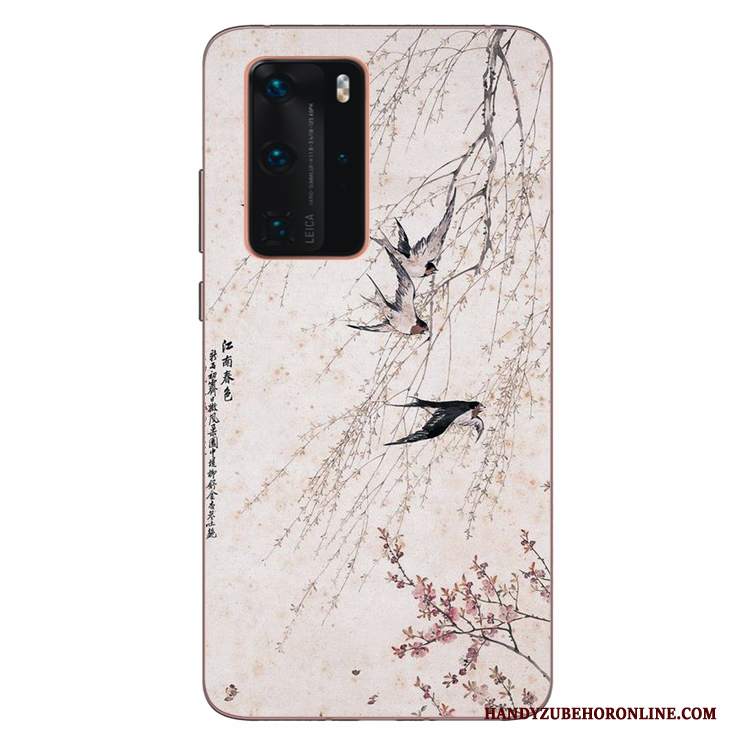 Custodia Huawei P40 Pro Silicone Anti-cadutatelefono, Cover Huawei P40 Pro Protezione Morbido Arte