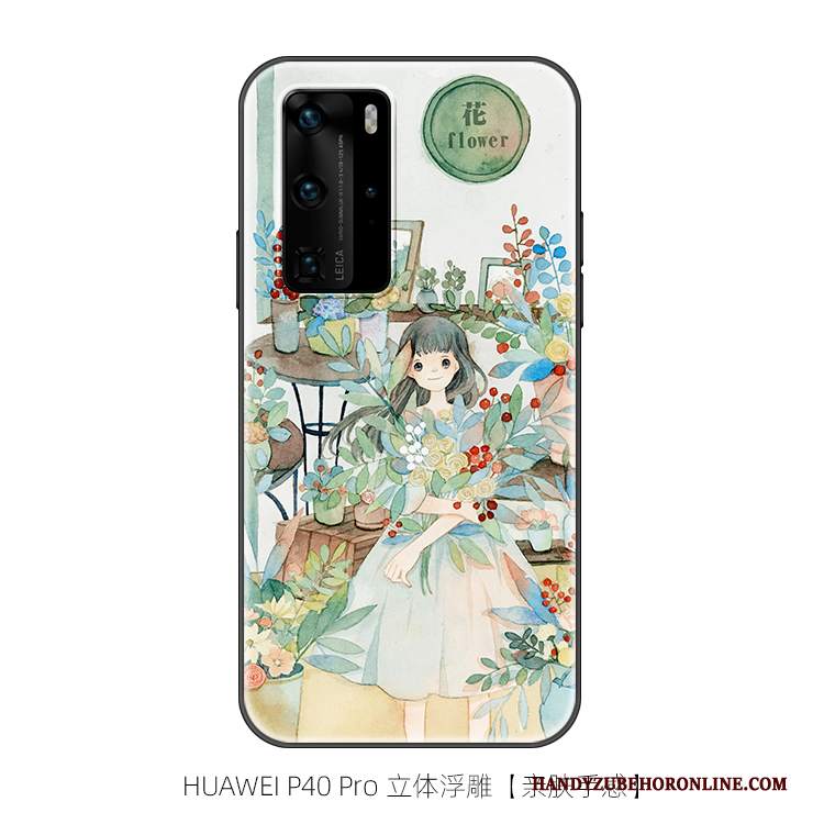 Custodia Huawei P40 Pro Silicone Di Personalità Piccola, Cover Huawei P40 Pro Cartone Animato Arte Macchiati