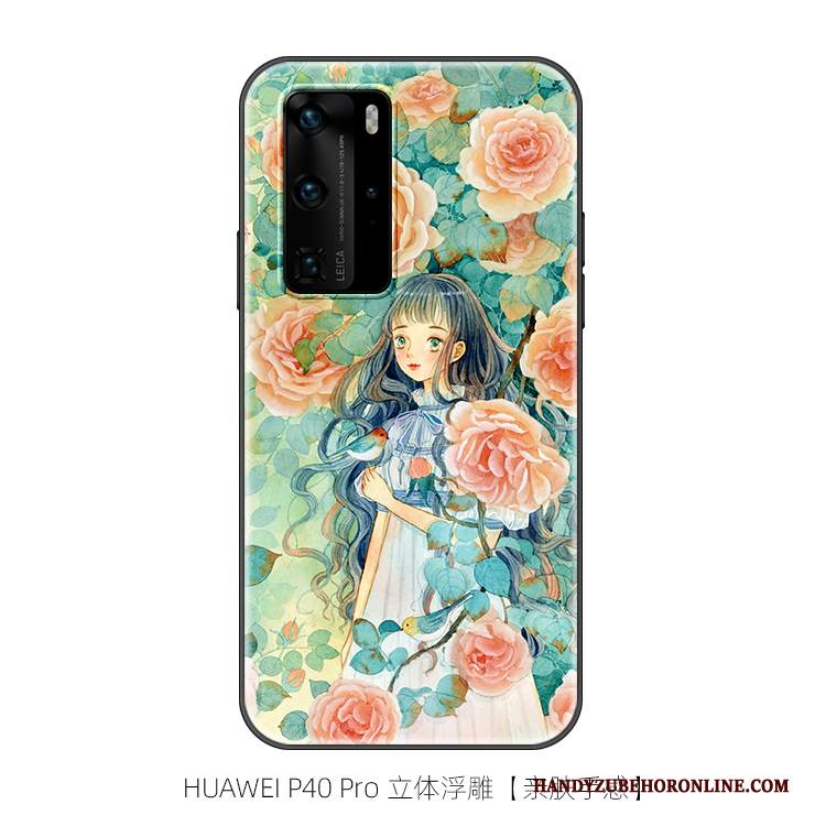 Custodia Huawei P40 Pro Silicone Di Personalità Piccola, Cover Huawei P40 Pro Cartone Animato Arte Macchiati