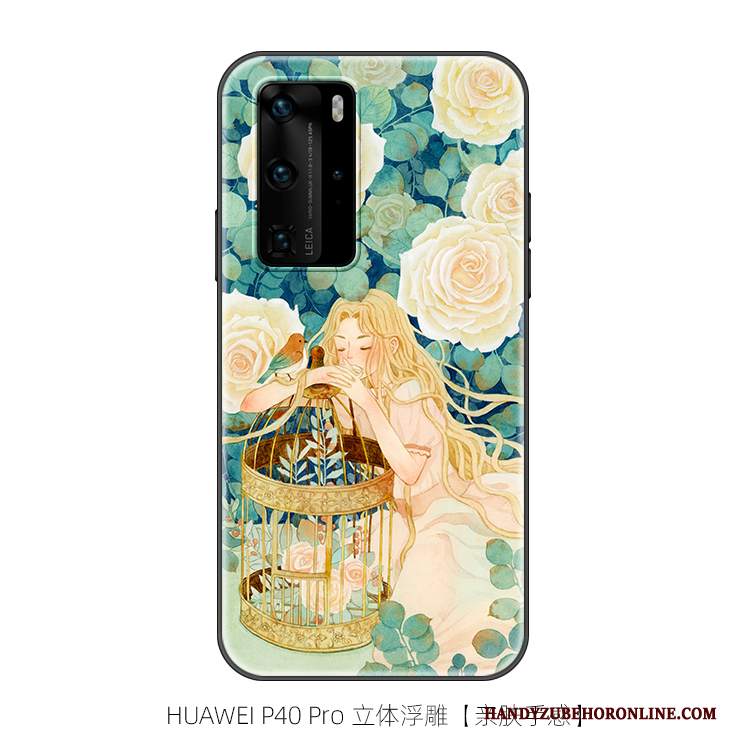 Custodia Huawei P40 Pro Silicone Di Personalità Piccola, Cover Huawei P40 Pro Cartone Animato Arte Macchiati