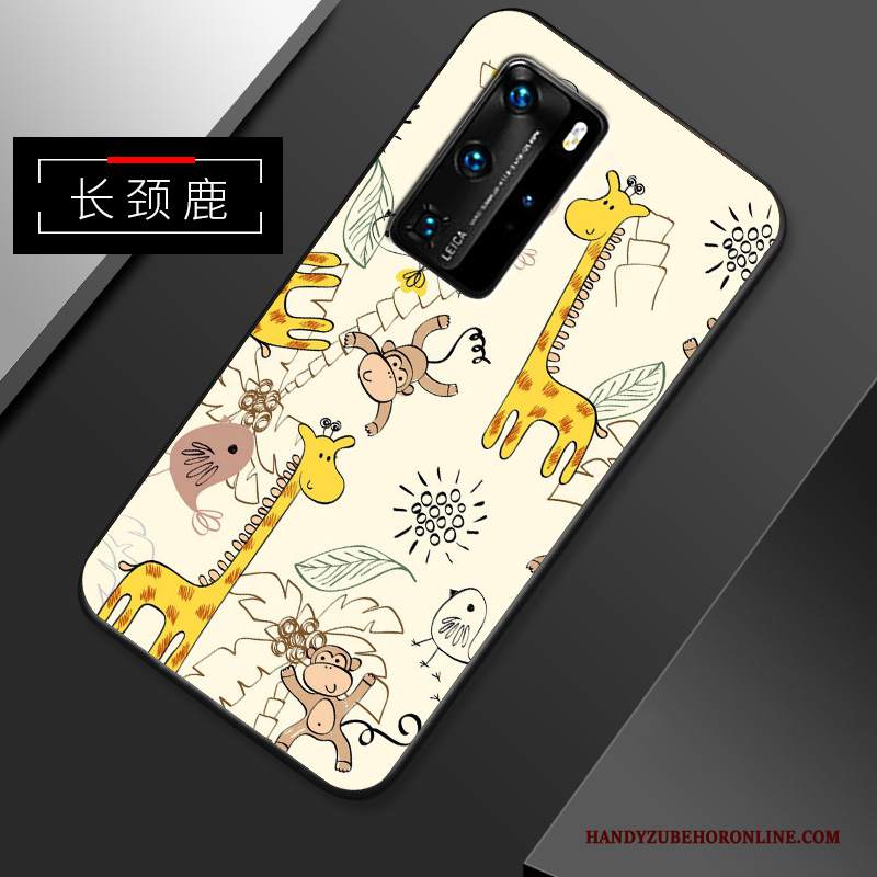 Custodia Huawei P40 Pro Silicone Tutto Incluso Semplici, Cover Huawei P40 Pro Cartone Animato Bello Morbido